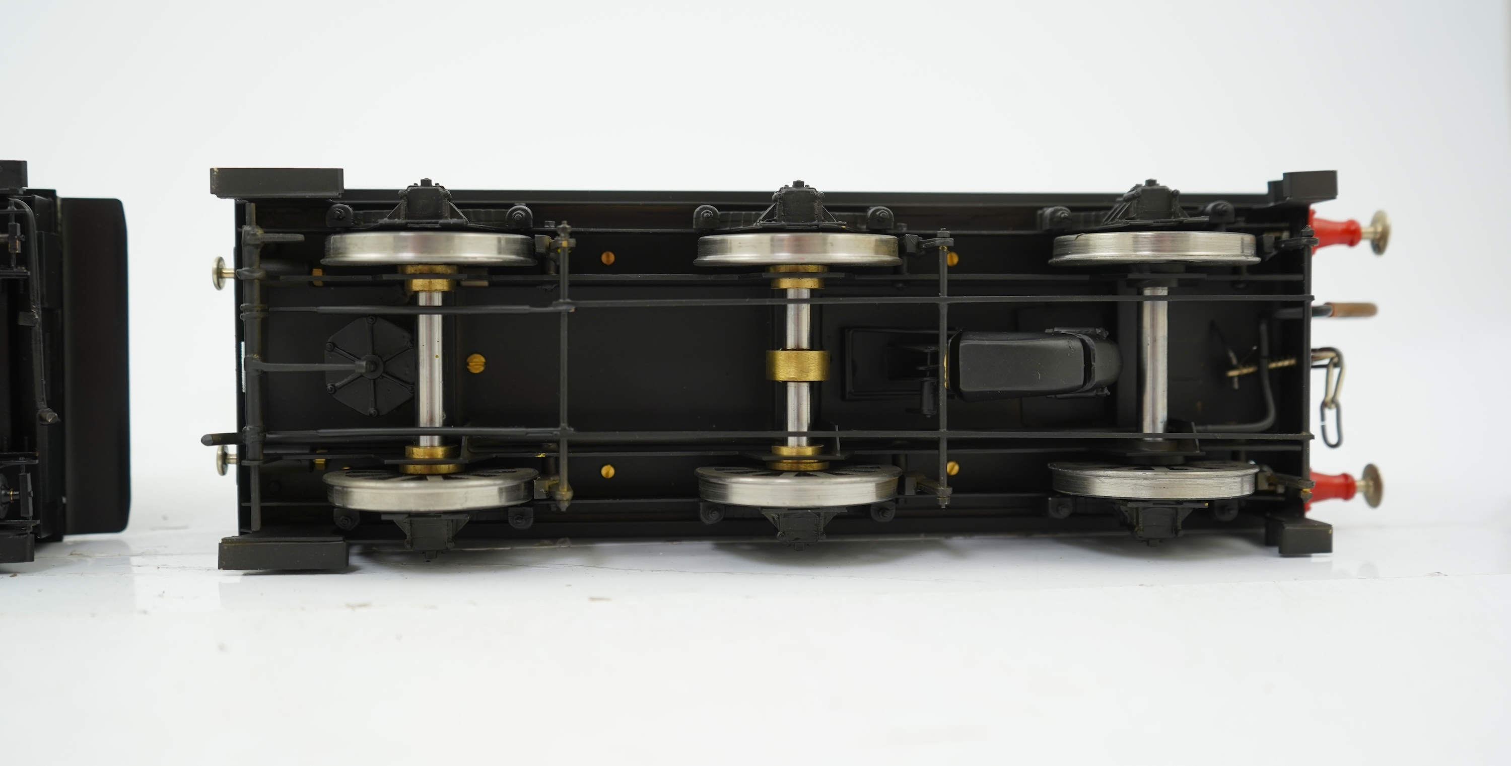 A Gauge One model of a GWR Dean Goods, 0-6-0 tender locomotive, 2516, the model is unpowered in order to allow for a high level of detailing of the valve gear between the frames.
